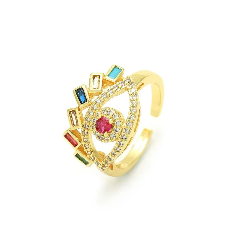 ゴールドメッキ邪眼リング調節可能