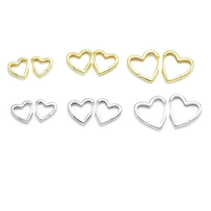 ハイポリッシュハートイヤリング