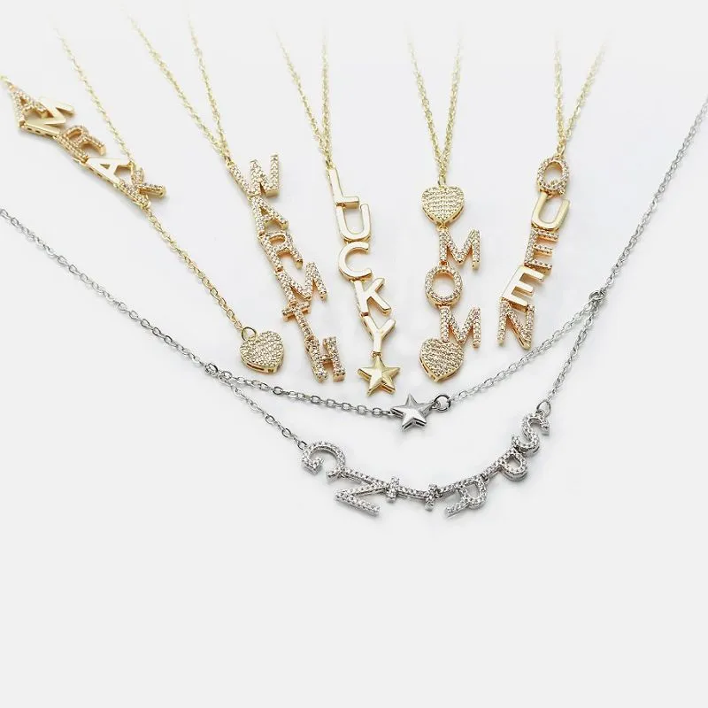 イニシャルペンダント キュービックジルコニア